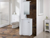 orca corner vanity unit white